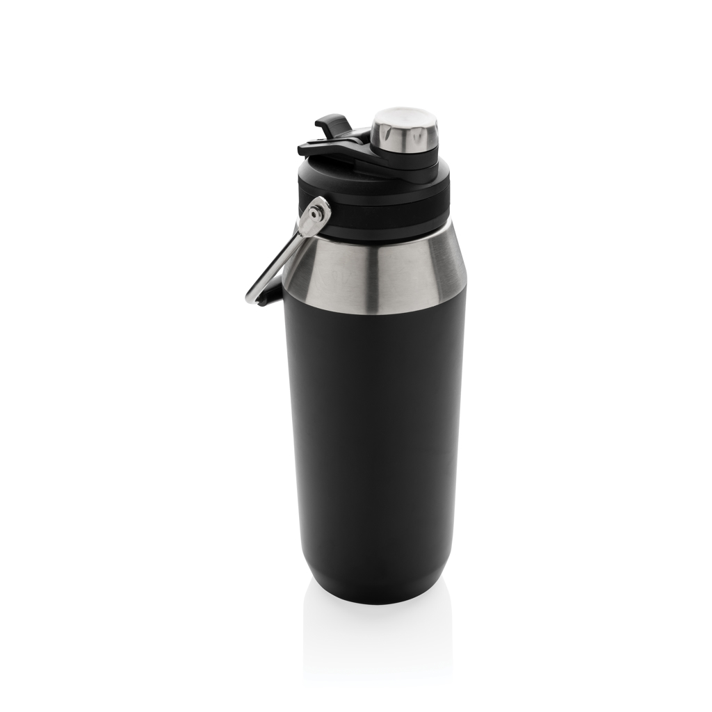 Botella 1l acero inoxidable con doble tapa personalizada